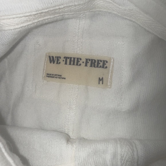 We The Free People Keep On White Boho Hippie Peasant Gypsy Polo Top Medium - Picture 10 of 16